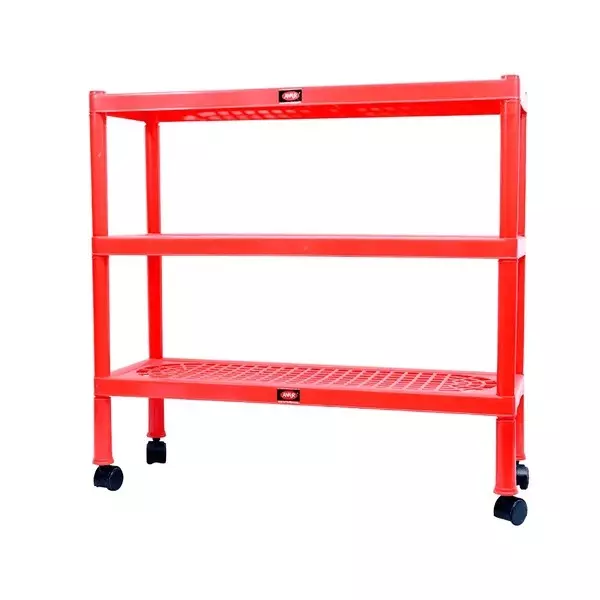 ankur-spacemaker-rack-3-high-grade-polypropylene-virgin-plastic-body-and-red-color-for-homes-shops-more-fg06010a26