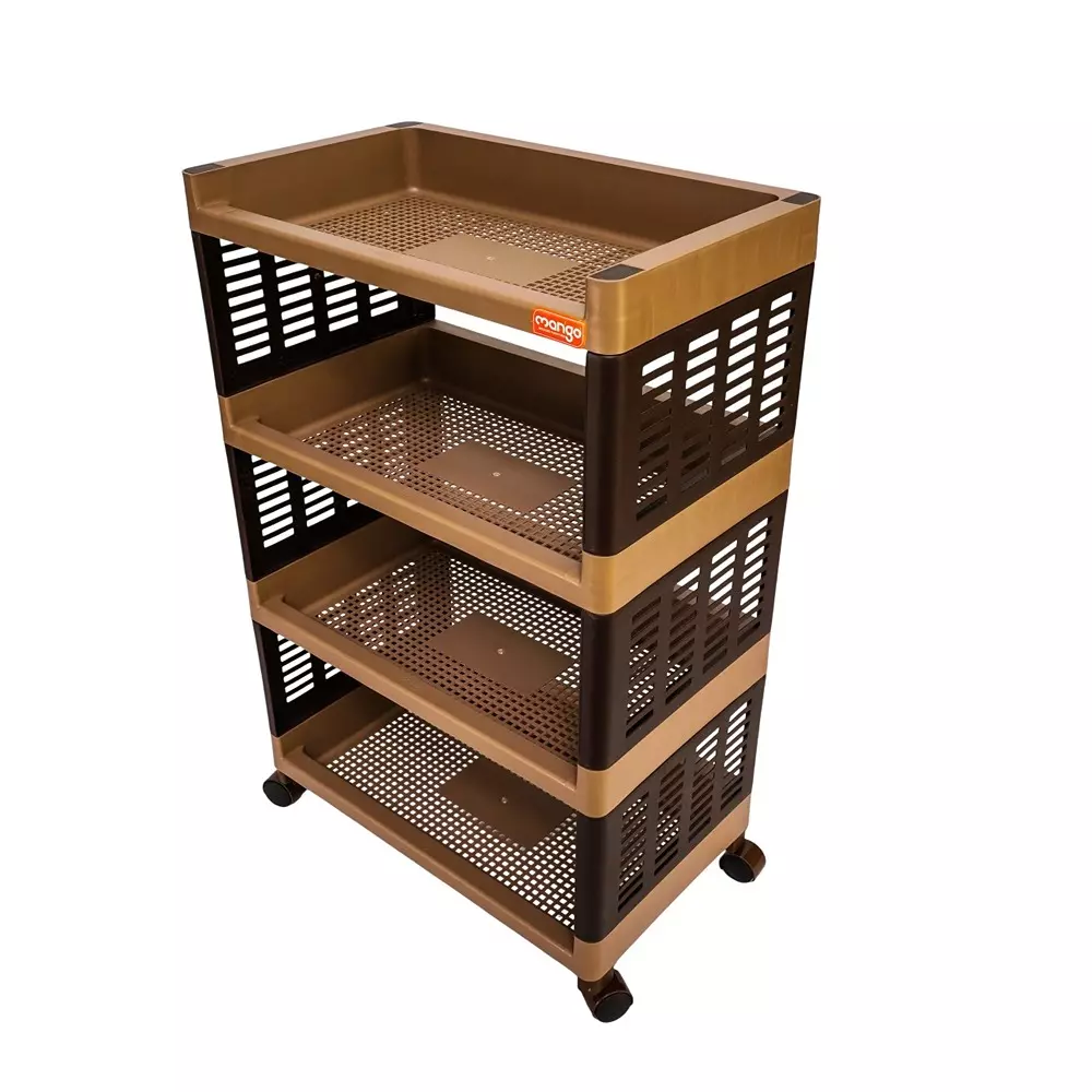 Mango 4 Slot Big Multi-Purpose Rack 7721.6x17399x23241 mm, Ash Plaza Top
