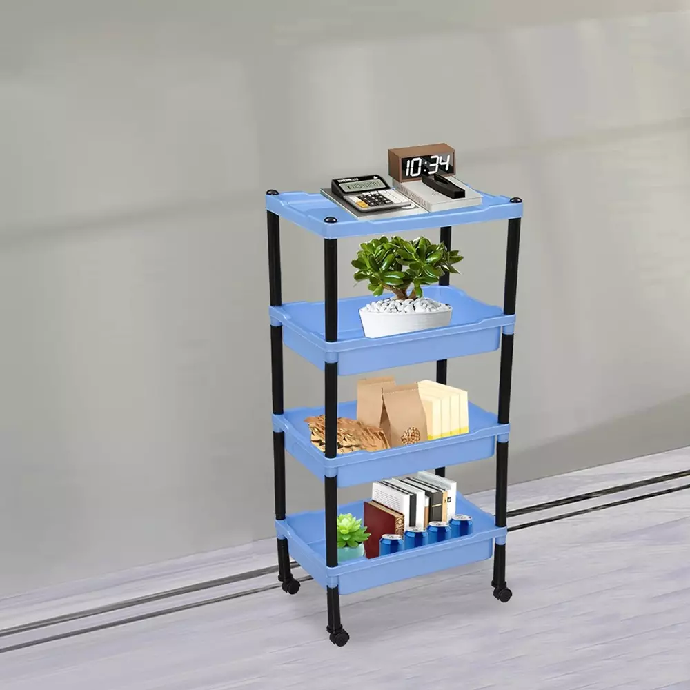swagath-wheel-type-4-shelves-plastic-furniture-trolley-blue-for-fruits-vegetables-clothes-books-trl-04-lpbl-4-pack-of-5