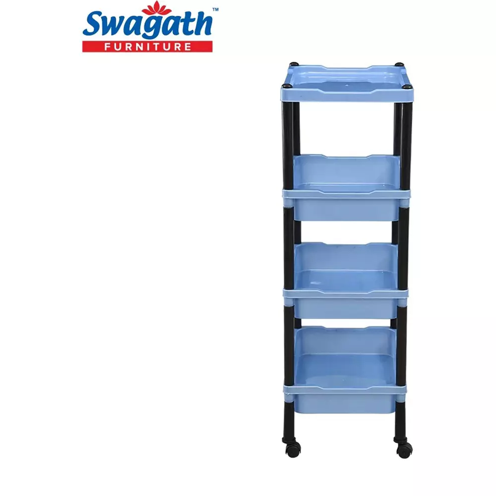 swagath-wheel-type-4-shelves-plastic-furniture-trolley-blue-for-fruits-vegetables-clothes-books-trl-04-lpbl-4-pack-of-5