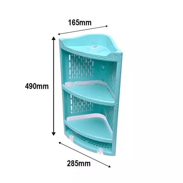 ankur-490-mm-high-kona-corner-rack-high-grade-polypropylene-virgin-plastic-body-and-turquoise-color-for-homes-shops-more