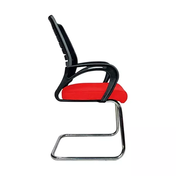 SAHANI Medium Back Visitor Chair Mesh Fabric Arm Rest Red, SSF-07