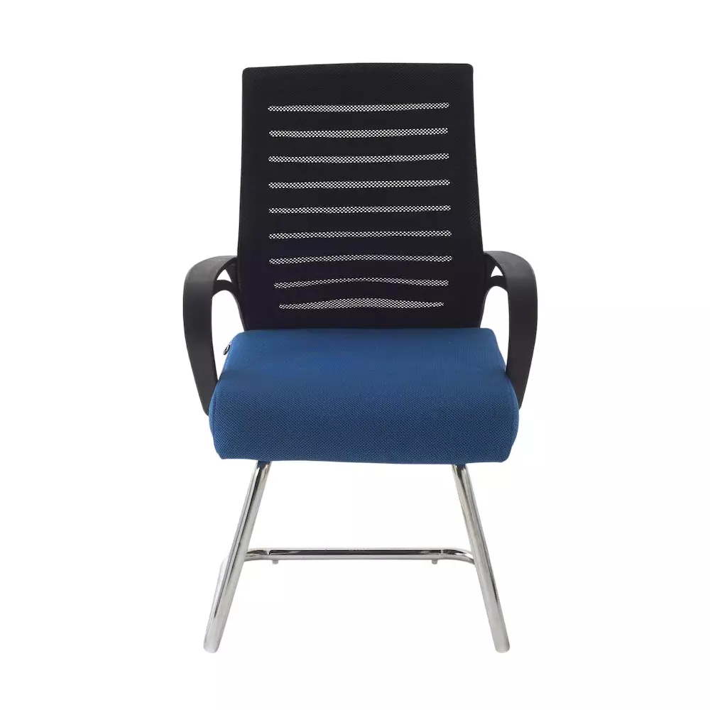 SAHANI Medium Back Visitor Chair Mesh Fabric Arm Rest Blue, SSF-07