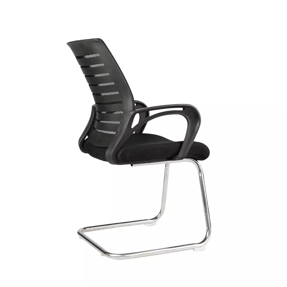 SAHANI Medium Back Visitor Chair Mesh Fabric Arm Rest Black, SSF-07