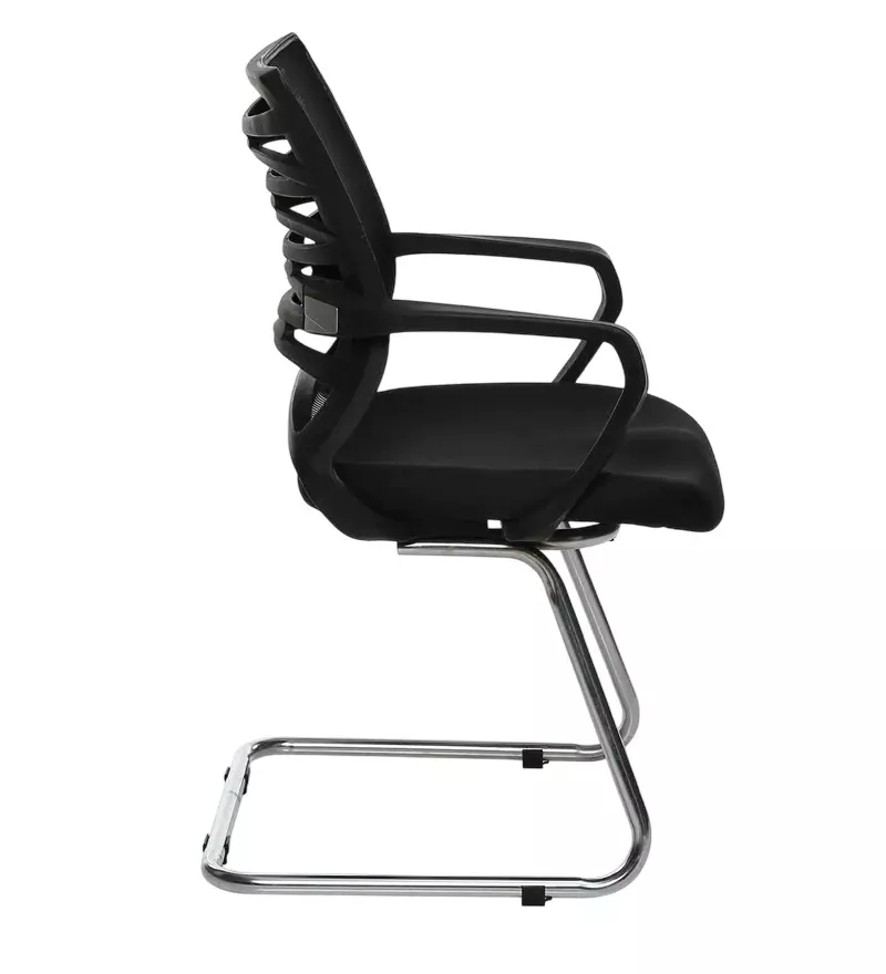 SAHANI Medium Back Office Visitor Chair Fabric Arm Rest Black, SSF-14