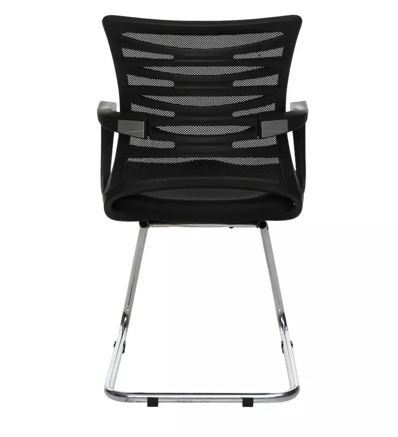 SAHANI Medium Back Office Visitor Chair Fabric Arm Rest Black, SSF-14