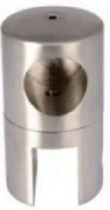 Hafele 981.20.520 SS Mat Finish Glass Middle Support
