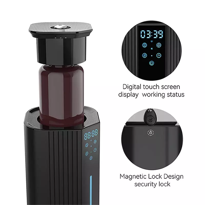 AURA DECOR Intelligent Scent Diffuser 1000 ml Capacity 5000 m³ Coverage Area Black, S3000TF