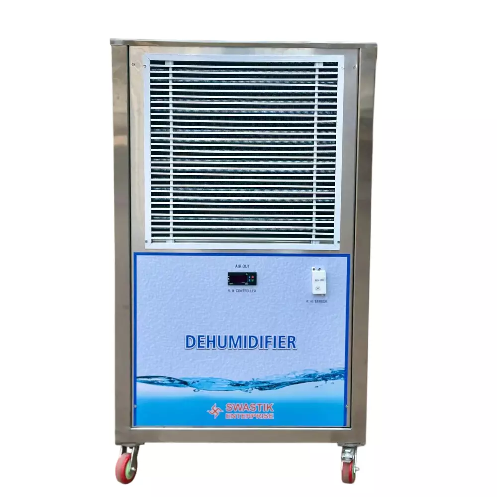 Swastik Portable De-Humidifier R-407, 24 to 32° C, without Hotgas, @30° C & 80% RH 200 Liters / day Moisture Extraction Capacity, Galvanized Iron