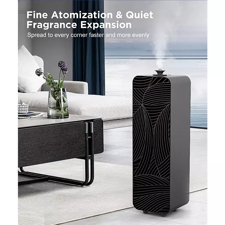 AURA DECOR Intelligent Tower Scent Diffuser 1000 ml Capacity 5000 m³ Coverage Area Black, AS3000