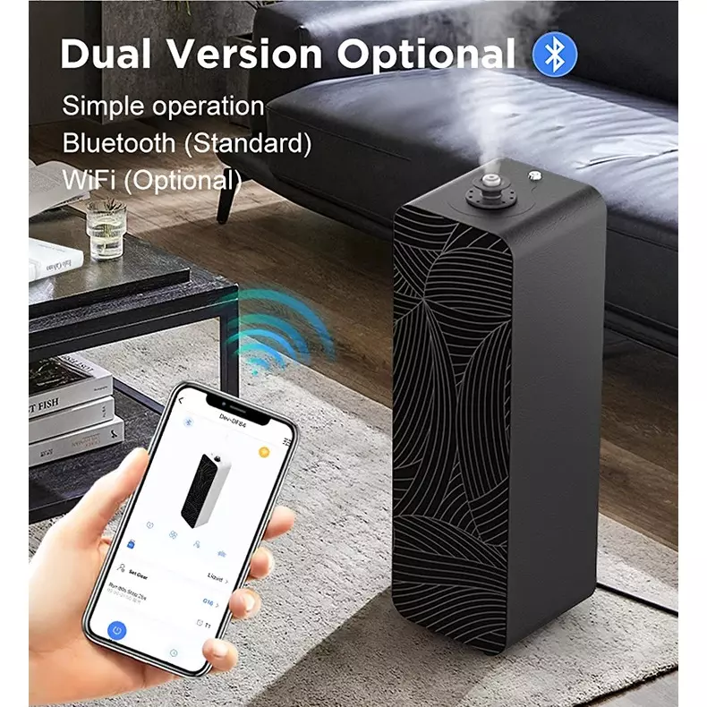 AURA DECOR Intelligent Tower Scent Diffuser 1000 ml Capacity 5000 m³ Coverage Area Black, AS3000