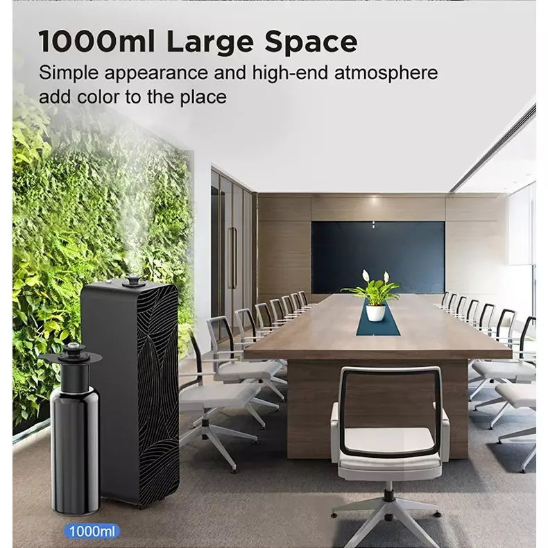 AURA DECOR Intelligent Tower Scent Diffuser 1000 ml Capacity 5000 m³ Coverage Area Black, AS3000