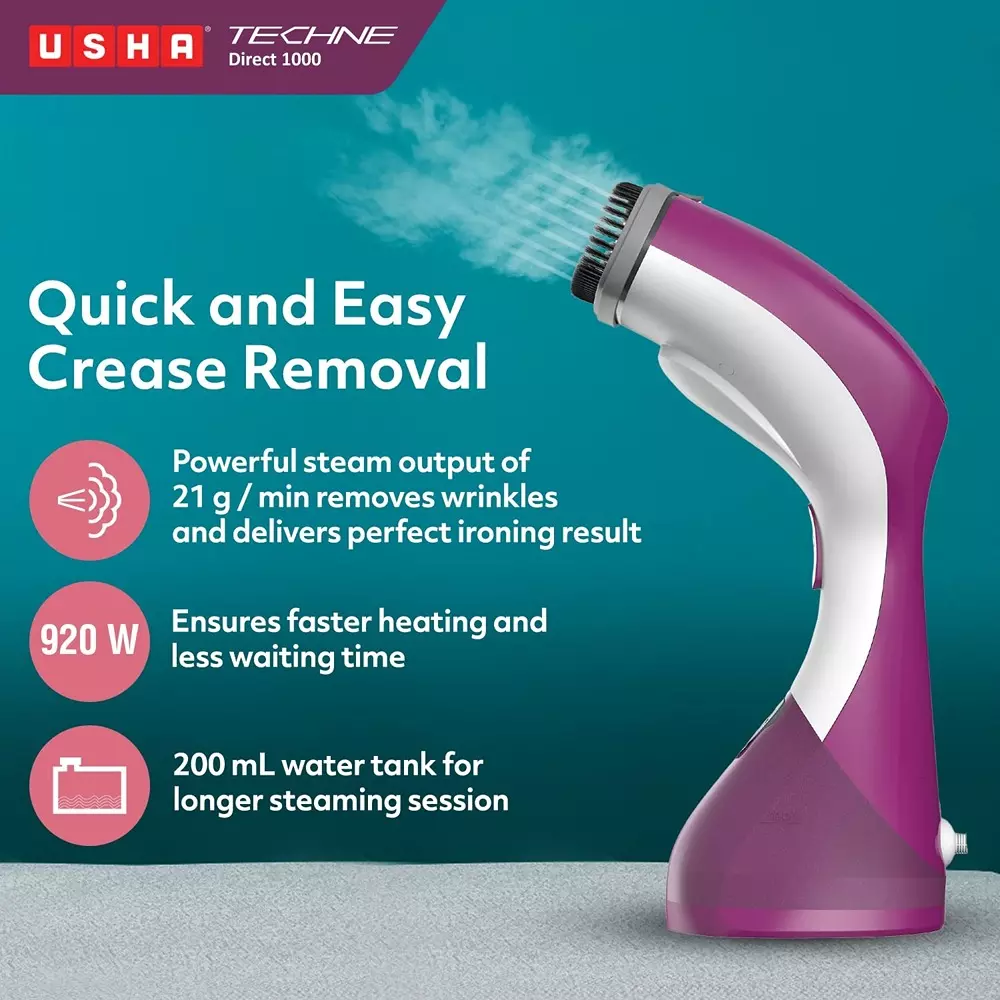 usha-techne-direct-920-w-garment-steamer-handheld-portable-200-ml-tank-purple-white-techne1000