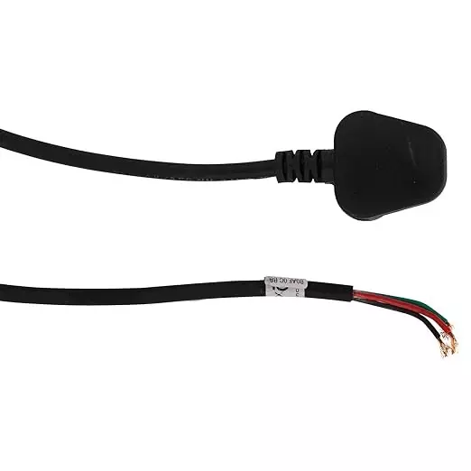 ISTRI 3 Pin Extension Power Cord 0.75 m, 1 sq mm, 3 Core, 6 A Plug for Commercial Gravity Bottle Steam Iron, Black