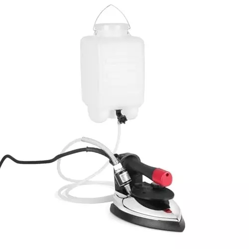 ISTRI 4L Movable Water Tank Bottle with Hanger White 30x25 cm Plastic for Steam Iron, Commercial & Industrial Use