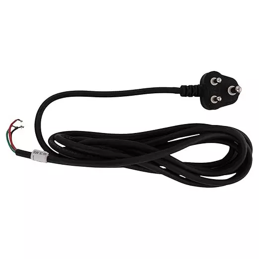 ISTRI 3 Pin Extension Power Cord 1.75 m, 1 sq mm, 3 Core, 16 A Plug for Commercial Gravity Bottle Steam Iron, Black