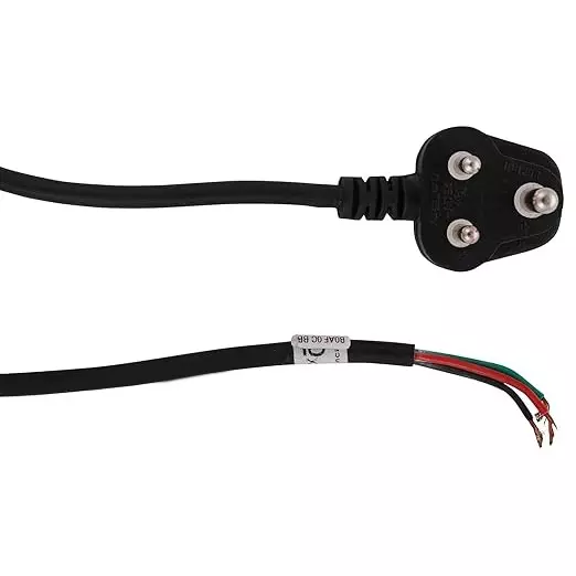 ISTRI 3 Pin Extension Power Cord 1.75 m, 1 sq mm, 3 Core, 16 A Plug for Commercial Gravity Bottle Steam Iron, Black