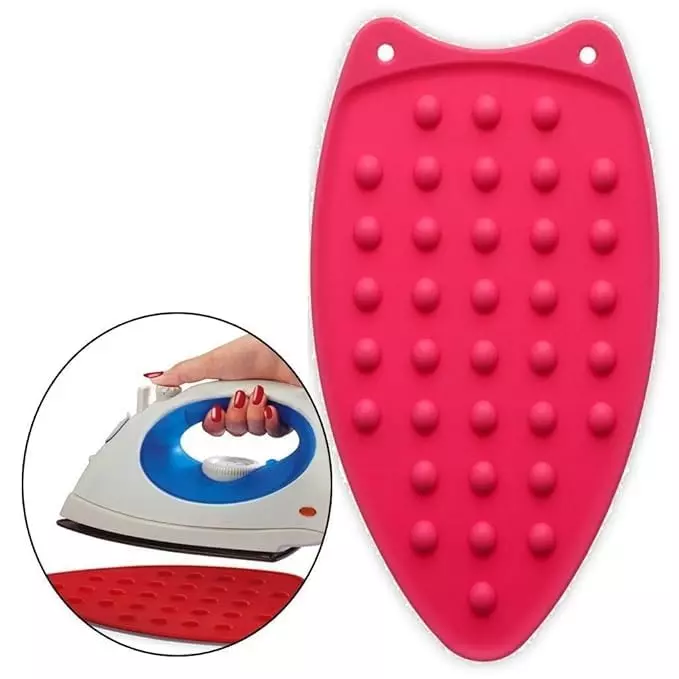 ISTRI Steam Iron Rest Plate Orange 12x6x1 cm ‎Tabletop Mount Silicone Silicone for Commercial & Industrial Use