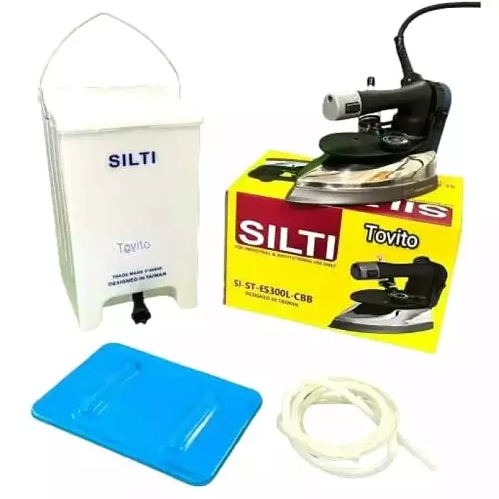 Silti ES 300L-CBB 1600 W Industrial Electric Steam Iron Press with Anti Shine Teflon Shoe