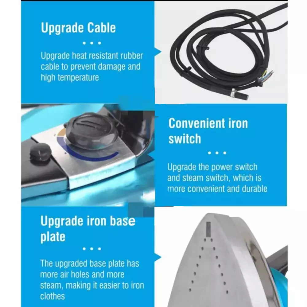 Silti PB-SI-2LTR Silti Portable Boiler with Industrial Steam Iron 1600W with 2L for Factory