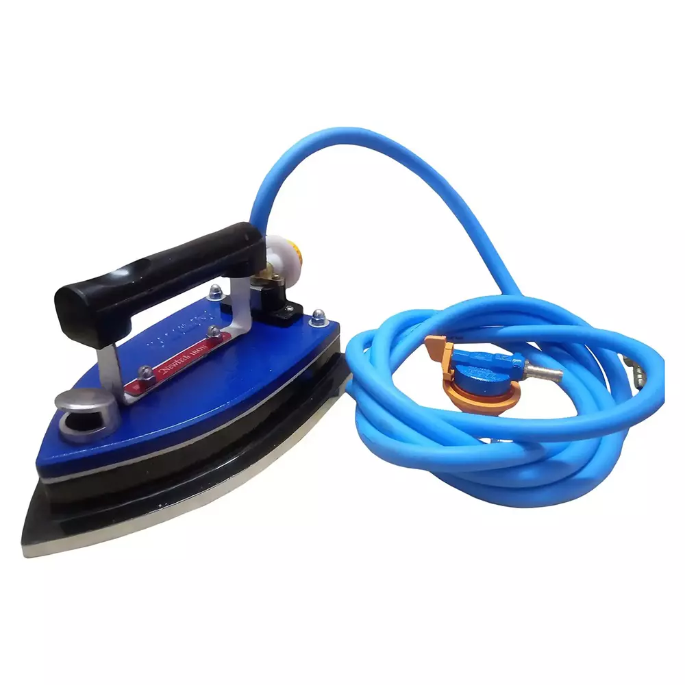 Newtech LPG Gas Iron Press MS Steel Soleplate 5.5 Kg With 3 m Pipe