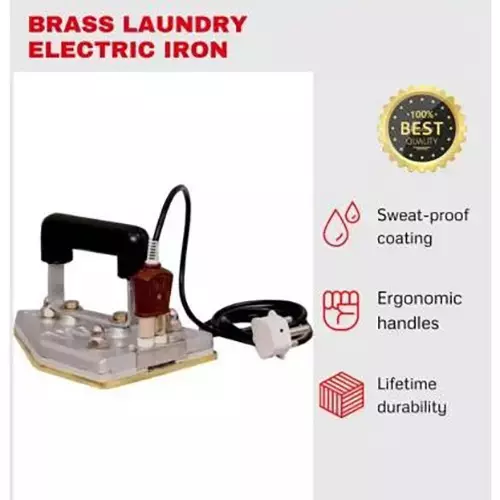 Tajco 600 W Silver & Dark Golden 4.5 Kg Brass Dry Iron