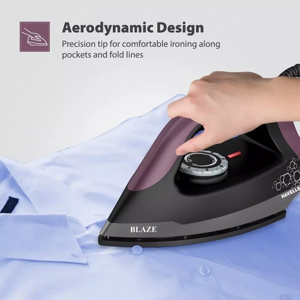 Havells Blaze 1250 W Dry Iron Black, GHGDICPK125