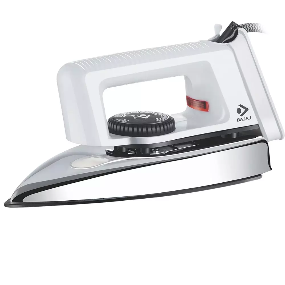 Bajaj Popular Dry Iron 1000 W Cool Touch Handle Plastic White
