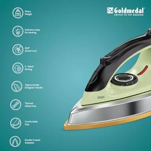 Goldmedal Titan Dry Iron 1000 W Mint Green, DIP1000WS004-MGN