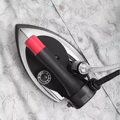 ISTRI Dyna Pro Steam Iron with Water Tank & Rest Pad Gravity Bottle Feed 4 L Red 1250 W ‎Stainless Steel 230 V for Commercial & Industrial Use