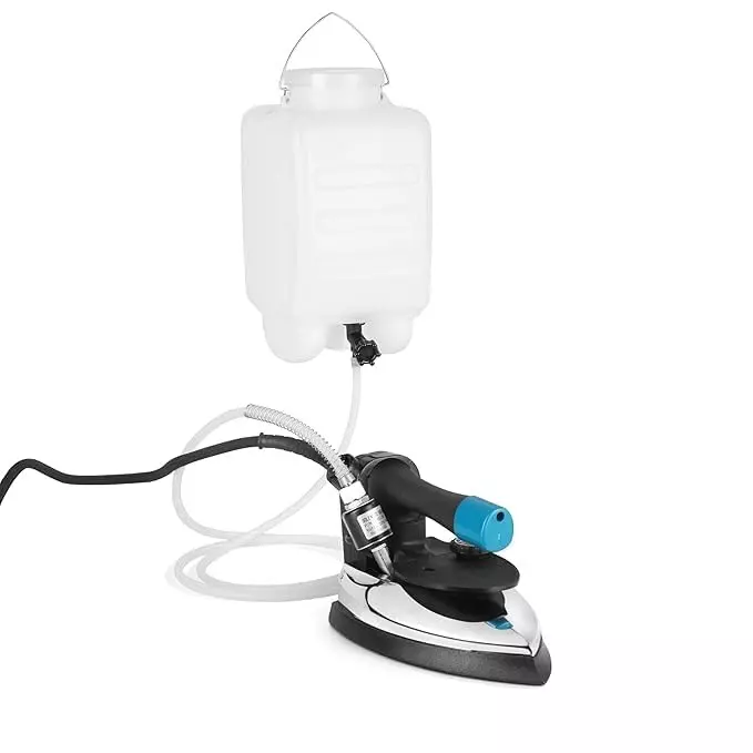 ISTRI Dyna Pro Steam Iron with Water Tank & Rest Pad Gravity Bottle Feed 4 L Blue 1250 W ‎Stainless Steel 230 V for Commercial & Industrial Use