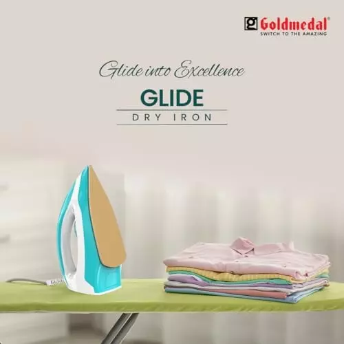 Goldmedal Glide Dry Iron 1100 W Turquoise Blue, DIP1100WS001-TUB