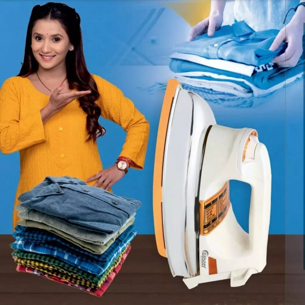 Glister Smarto Electric Iron 1000 W Shock Protection Plastic