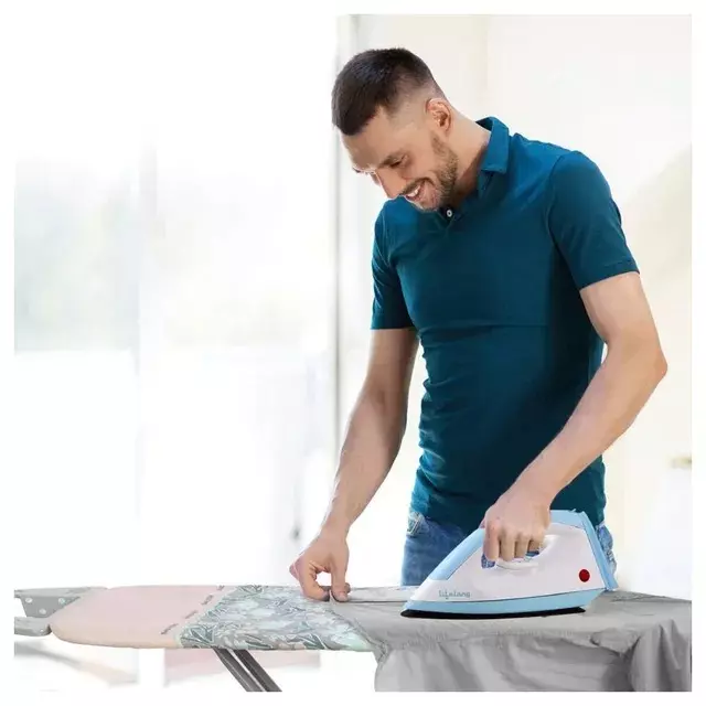 Lifelong Dry Iron 3 Mode White & Blue 1000 W Power Plastic 180° Swivel Cord 220 V Thermostatic Control, LLDI10