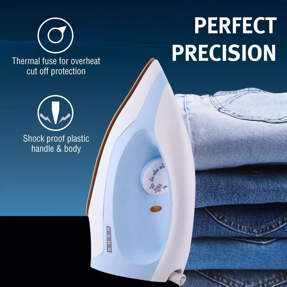 usha-1000-w-dry-iron-non-stick-teflon-coated-adjustable-5-fabric-settings-blue-white-ei3802bluewht