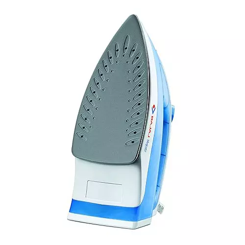 Bajaj Majesty Steam Iron 1250 W Non-Stick Coated Sole Plate and 180 ml Tank Capacity, Blue and White, MX 4 Neo