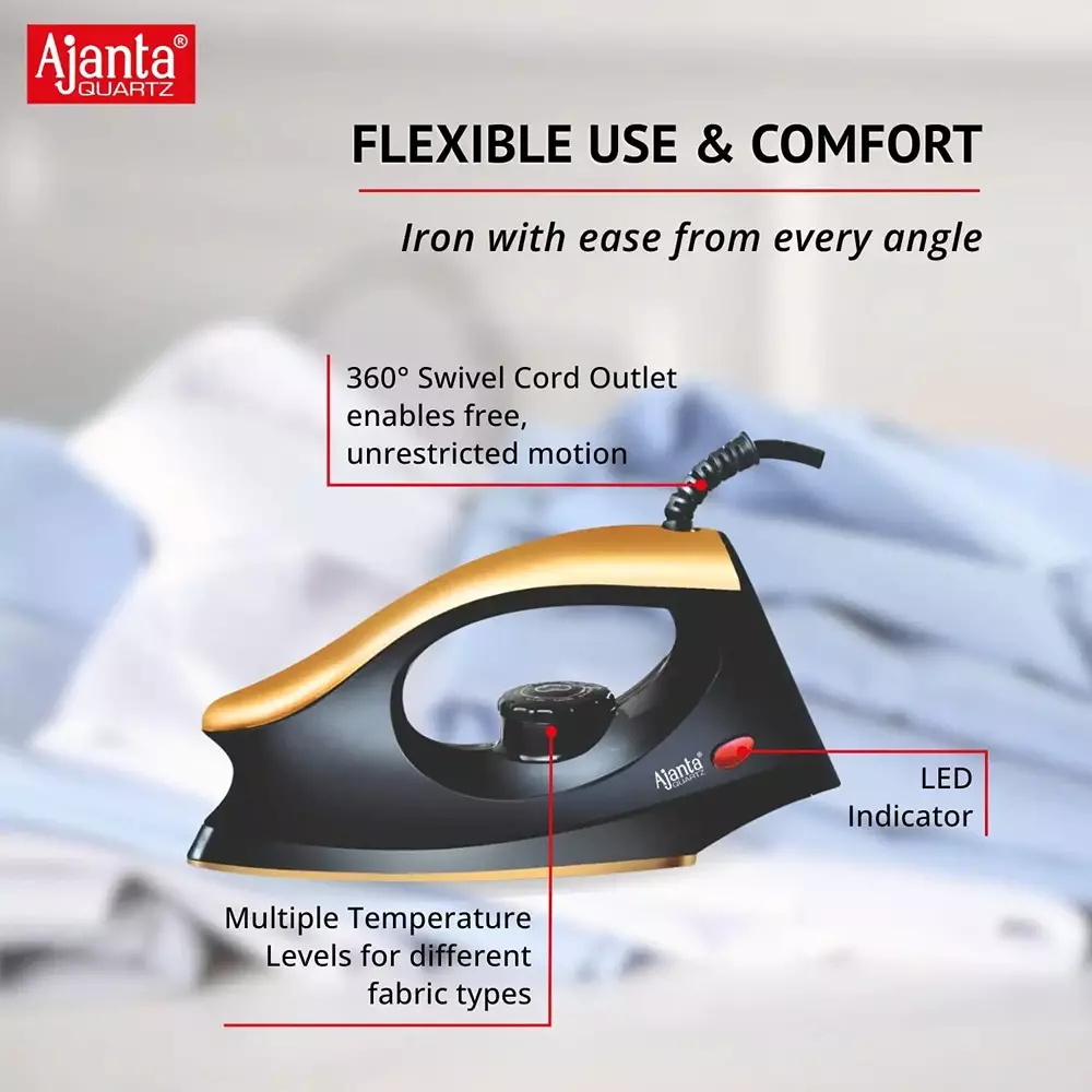ajanta-quartz-aeroslide-dry-iron-1000-w-fast-heating-easy-glide-durable-design-black-brown