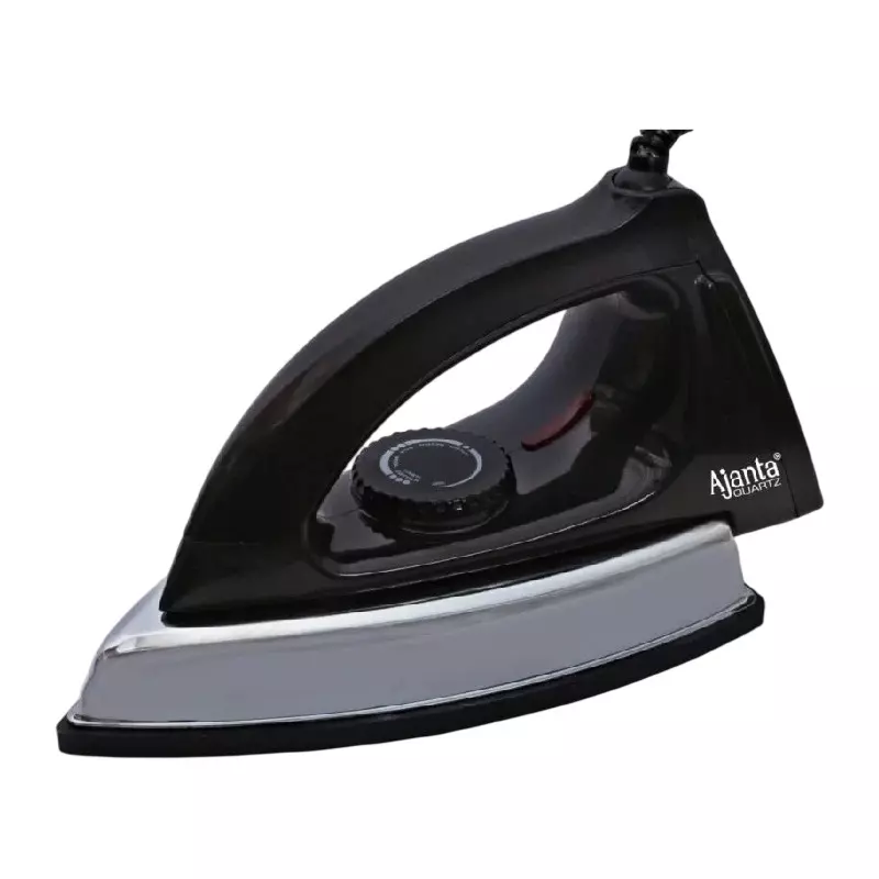 Ajanta Quartz Ultima Heavy Body Dry Iron 1000 W with Thermal Fuse and Multi-temperature Control, Black