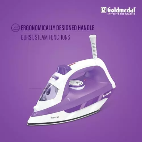 Goldmedal Impress Steam Iron 1600 W Purple, SIP1600WP002-PUR