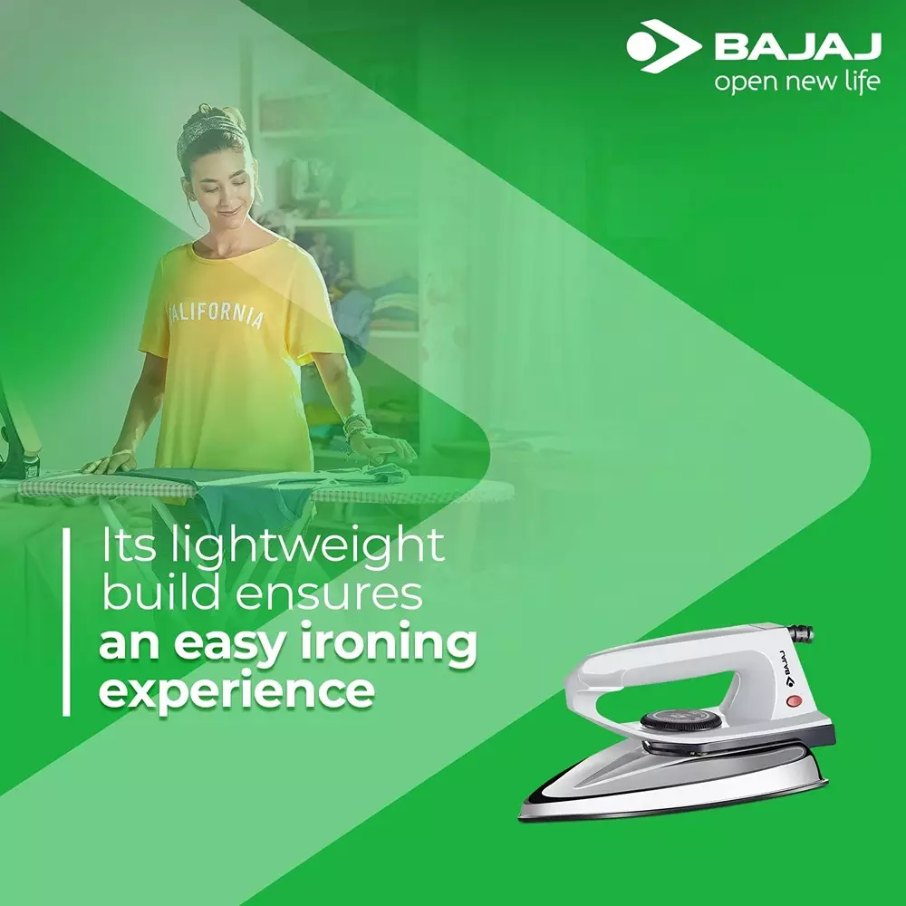 Bajaj DX 2 Dry Iron 600 W Cool Touch Handle Plastic Grey