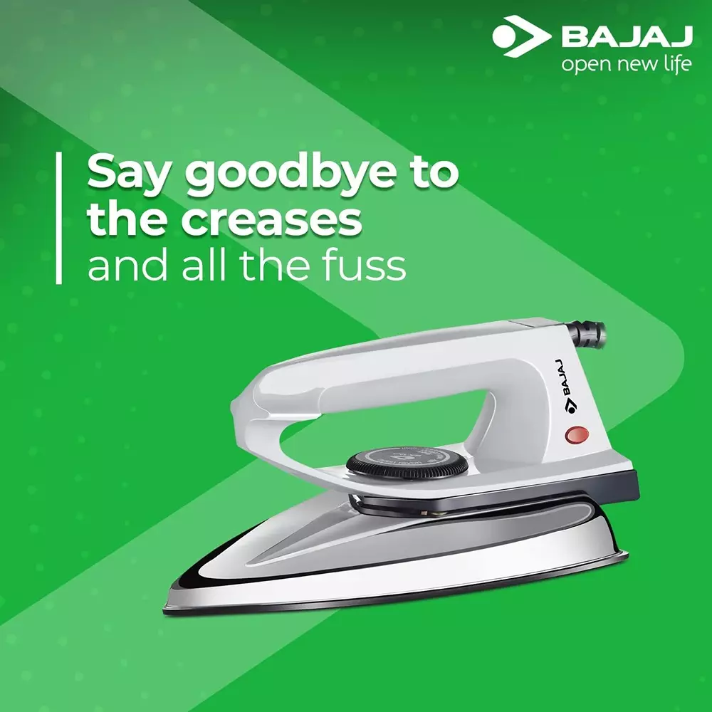 Bajaj DX 2 Dry Iron 600 W Cool Touch Handle Plastic Grey
