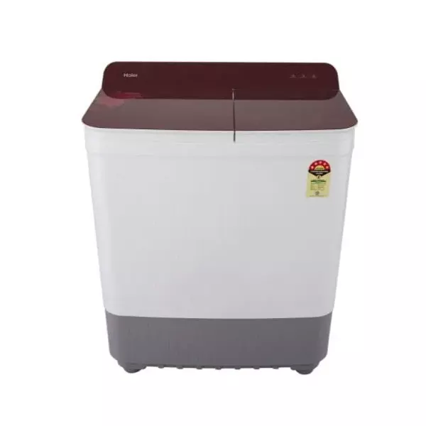 Haier 178 Series 8 Kg Top Load Semi Automatic Washing Machine 5 Star White & Burgundy, HTW80-178