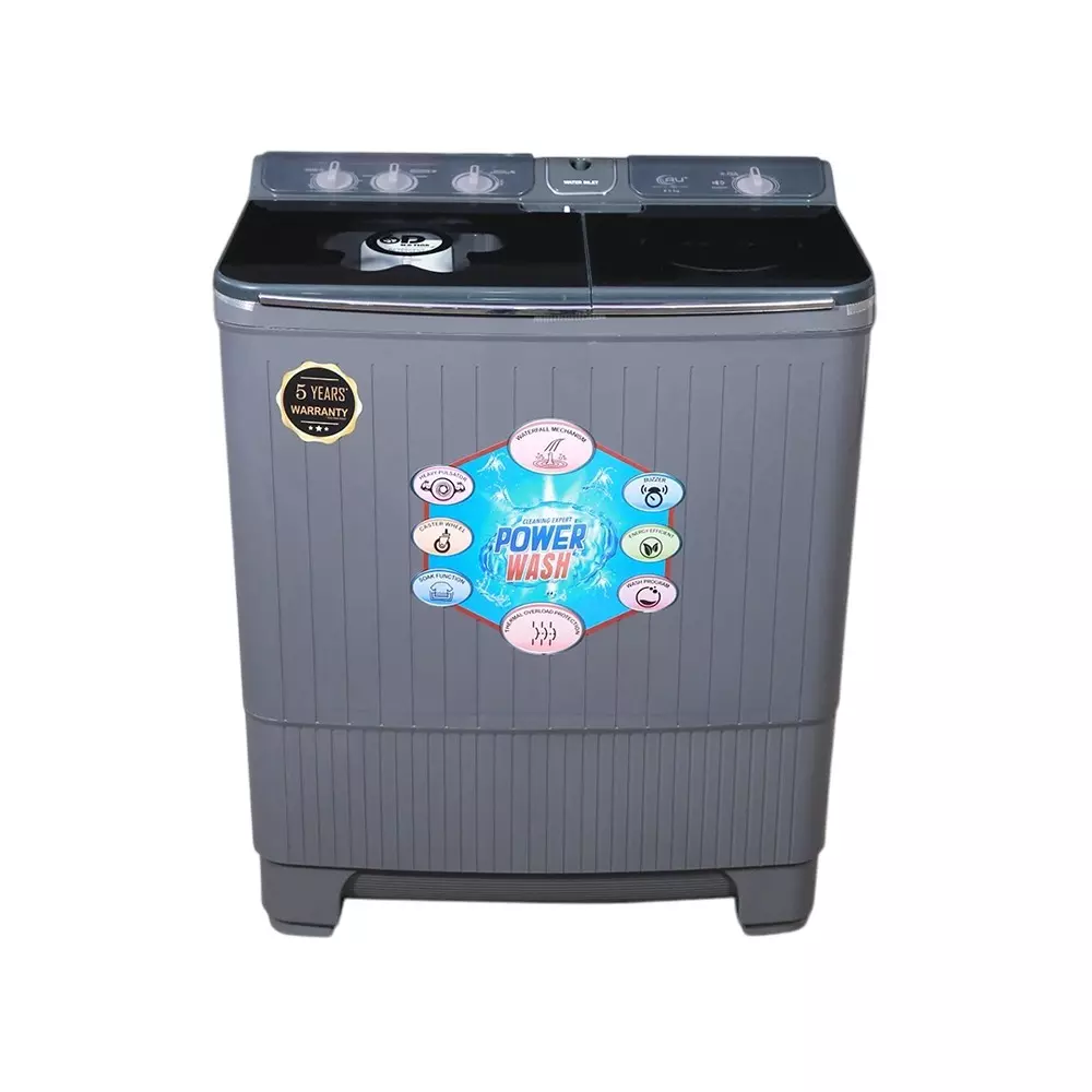 ATUL Washing Machine Grey 10.5 Kg Capacity 120 W Wash & 35 W Spin Motor with Caster Wheels, AU105SW