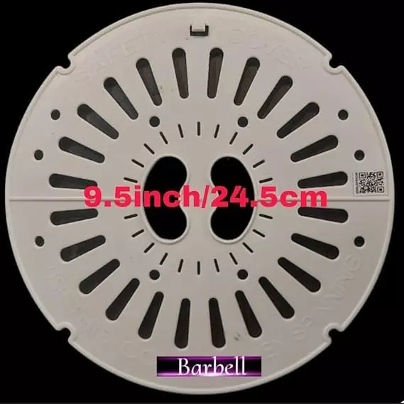 BARBELL Universal Dryer Spin Cap / Safety Cover Lid for LG 6.5–7 Kg Semi Automatic Washing Machine 241.3 mm (9.5 Inch) (Pack of 2)