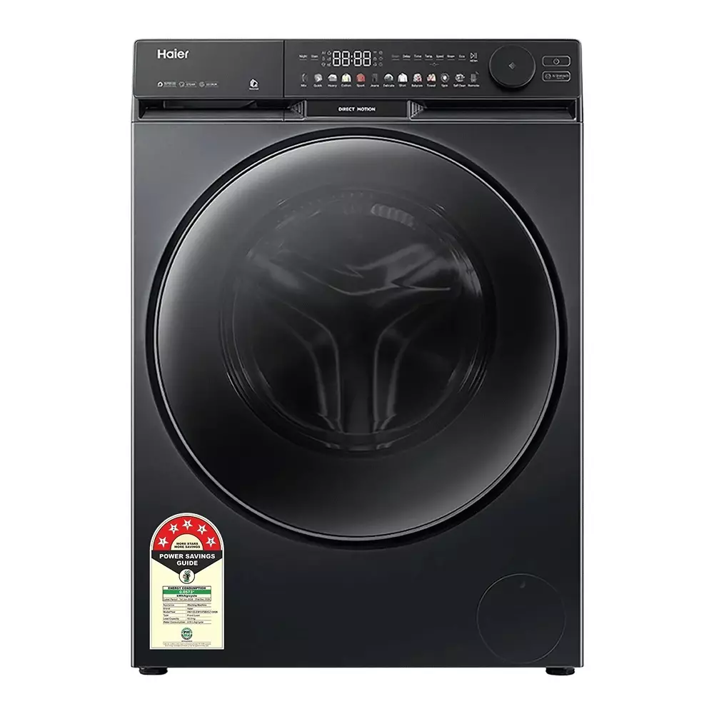 Haier F9 Series 10 Kg Front Load Fully Automatic Wi-Fi Washing Machine Black, HW100-DM14F9BKU1