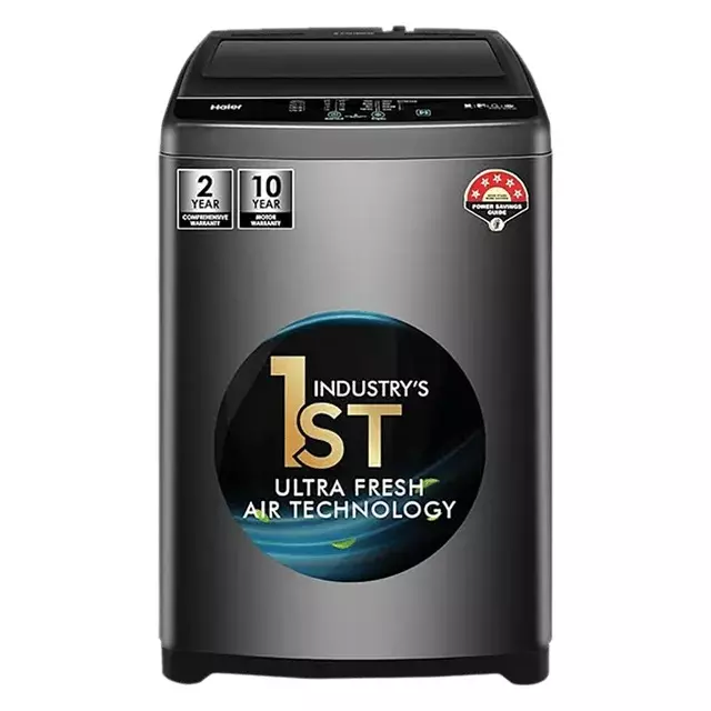 Haier 306 Series 6.5 Kg Top Load Fully Automatic Washing Machine with Ultra Air Fresh 5 Star Dark Jade Silver, HWM65-306S8