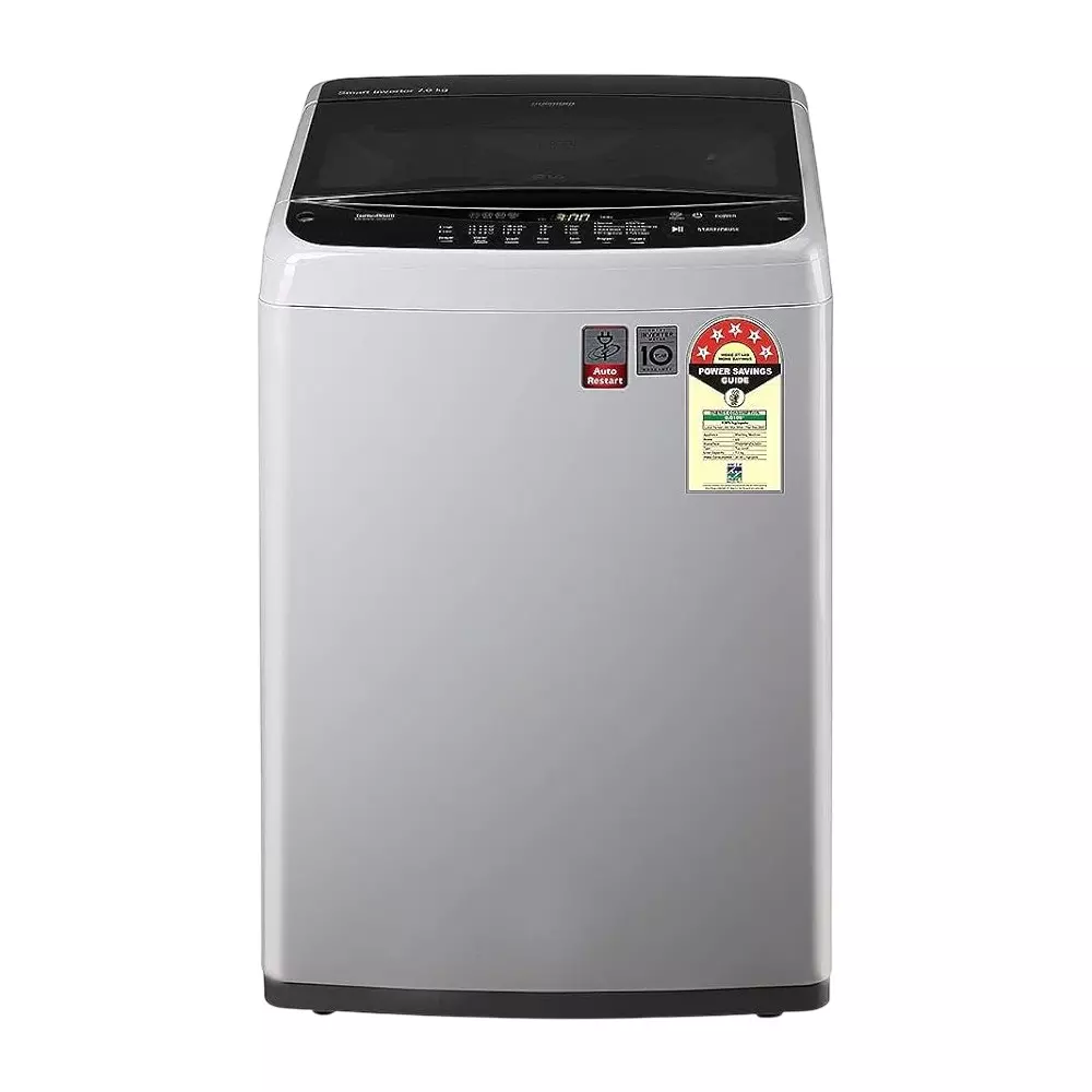 LG Fully Automatic Washing Machine 7 Kg Washing Capacity Top Load 5 Star Rating Silver Color, T70SPSF1ZA