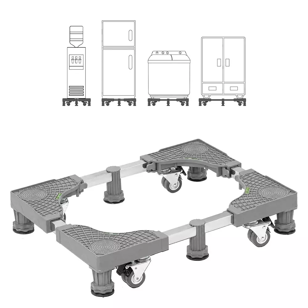 corvids-adjustable-side-by-side-refrigerator-stand-with-wheels-150-kg-load-capacity-anti-vibration-legs-grey-color-cwst-sq2506-gr