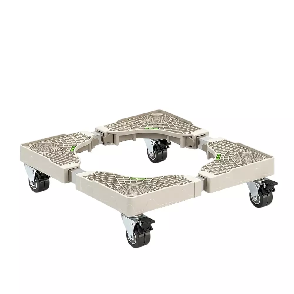 Corvids Adjustable Washing Machine Stand With Wheels 100 Kg Load Capacity White Color, CWST-SQ1900-WH