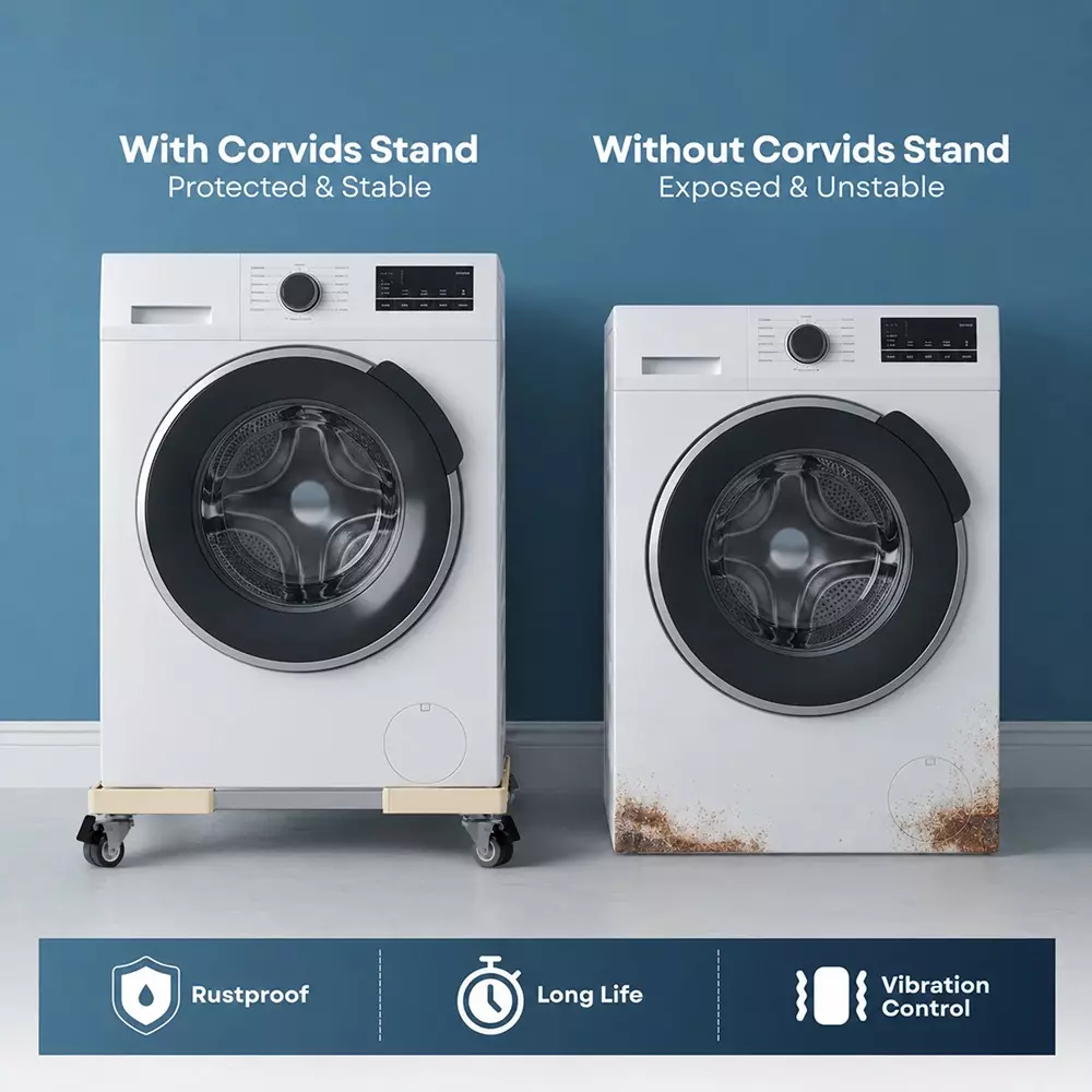 corvids-adjustable-washing-machine-stand-with-wheels-150-kg-load-capacity-white-color-cwst-sq2500-wh